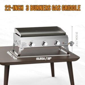 Here is the output:

Boost your outdoor cooking with this Onlyfire Flat Top Gas Griddle featuring 3 burners and foldable legs for BBQ, camping, or RV use. Get ready to savor delicious meals with a powerful 24000BTU propane grill.