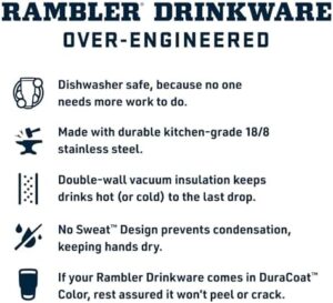 Keep your drinks hot or cold for hours with the Rambler 30 oz Tumbler, featuring a stainless steel vacuum insulated design and MagSlider lid. Perfect for camping, hiking, or daily use, this black stone tumbler keeps your beverages at the right temperature.