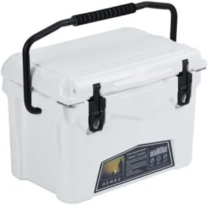 Stay cool on the go with our 20 Quart Hard Camping Cooler, featuring 5-day ice retention and a sturdy handle for easy transport. Perfect for beach trips, camping adventures, or backyard BBQs!