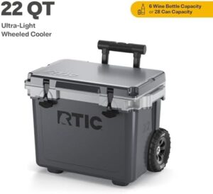 Here is the optimized meta description:

"Stay cool and organized with this 22 QT Ultra-Light Wheeled Cooler featuring hard insulation, perfect for beach trips, picnics, camping, or fishing excursions - great value at a discounted price!"