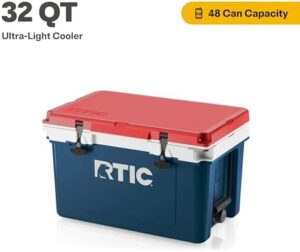 Keep cool and refresh on-the-go with this ultra-light 32-quart hard cooler, insulated for maximum ice retention and perfect for beach trips, camping excursions or picnics.