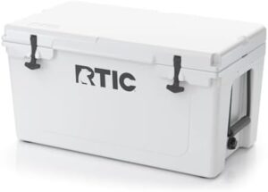 Keep cool on-the-go with the 65 QT Ultra-Tough Cooler, featuring hard insulation and a portable design perfect for beach trips, camping adventures, and backyard gatherings.