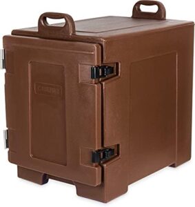 Here is the meta description:

"Transport food with ease using Carlisle's Cateraide Insulated Front Loading Food Pan Carrier with Handles, holding up to 5 pans. Perfect for catering, events and restaurants. "