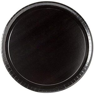 Get a pizza party started with the Solut SBS Paper Take-and-Bake Pizza Tray, perfect for 16-inch pies, featuring a sturdy black design and a convenient case of 150 trays.