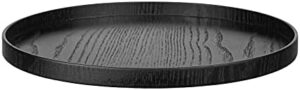 Elevate your gatherings with this 30 inch Round Solid Wood Serving Tray, featuring non-slip edges and raised edges for effortless serving. Perfect for kitchen parties or bar events, perfect size for meals and snacks.