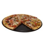 Here is the generated SEO meta description:

"Get ready to pizza party with Solut's 74553 Paper Take and Bake Tray, perfect for cooking 12-inch pies. Compact black design fits any kitchen, with a case of 150 included!"