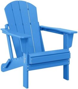 Relax in style with the Westin Outdoors Laguna WO Home Outdoor Adirondack Folding Chair Lounger. Traditional retro design for beach, balcony, backyard, or patio use, featuring a Pacific Blue finish and comfortable seat.