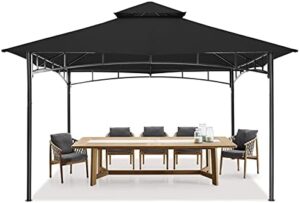 Discover the perfect outdoor gazebo for your patio, featuring a sturdy steel frame and 11x11 feet of sheltered space.