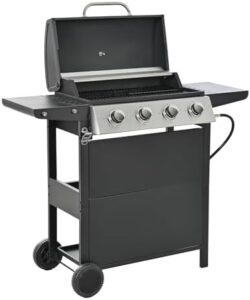 Here is the generated SEO meta description:

"Upgrade your outdoor cooking experience with this 4-Burner Propane BBQ Grill featuring 34,000 BTUs of power and 306.8 Sq. In. cooking surface. Perfect for backyard, deck, or camping use, don't miss out on discounts!"