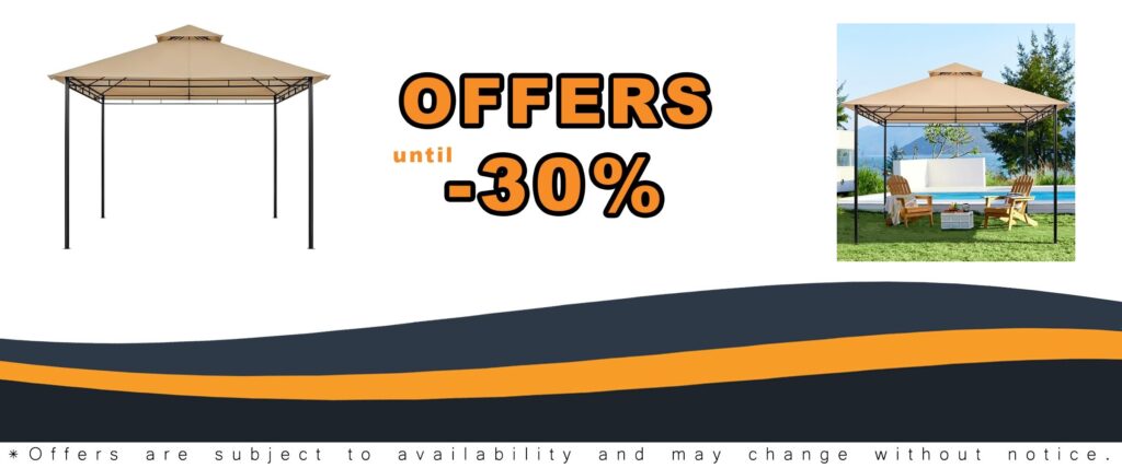 Gazebo Patio Shelter 11x11ft Outdoor Powder-Coated Steel Frame