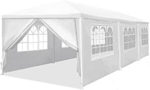 Here is the generated meta description:

"Transform your outdoor space with this heavy-duty 10x30ft gazebo featuring 8 removable sidewalls. Perfect for weddings, parties, and camping adventures."