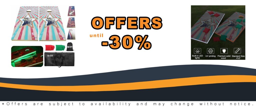 LED Cornhole Board Set for Adults