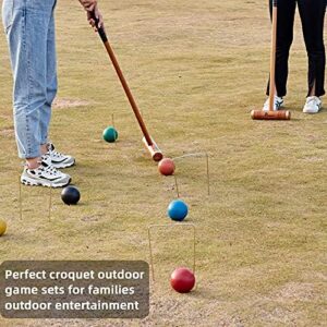 Upgrade your outdoor game with this 35" Six Player Croquet Set, featuring deluxe wooden mallets, colored balls, wickets, and stakes. Perfect for lawn, backyard, or park play.