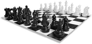 Master the art of outdoor strategy with this 12-inch plastic Garden Chess Game Pieces Set, perfect for your backyard or picnic adventures.