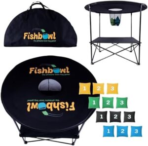 Get ready for outdoor fun with the Ultimate Bag Toss Yard Game! This portable set includes 12 bags, a collapsible base, game board, and case. Perfect for families, college students, and adults alike.