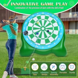 Get ready to par-tay in your backyard with Giant Darts, featuring over 10 golf games, an air pump, and portable yard games for adults and family. Perfect outdoor carnival fun!
