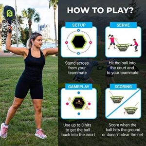 "Rev up outdoor fun with the Pickleball Yard Game, featuring easy assembly and perfect for beach, backyard, tailgate, or lawn activities. Enjoy adult and family bonding time!"
