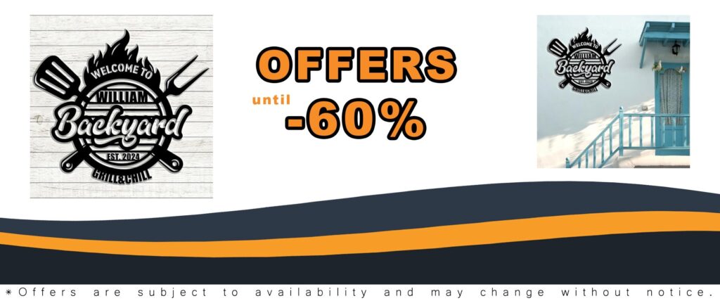 Custom Backyard BBQ Metal Wall Sign Perfect Gift for Dad Grill Enthusiasts