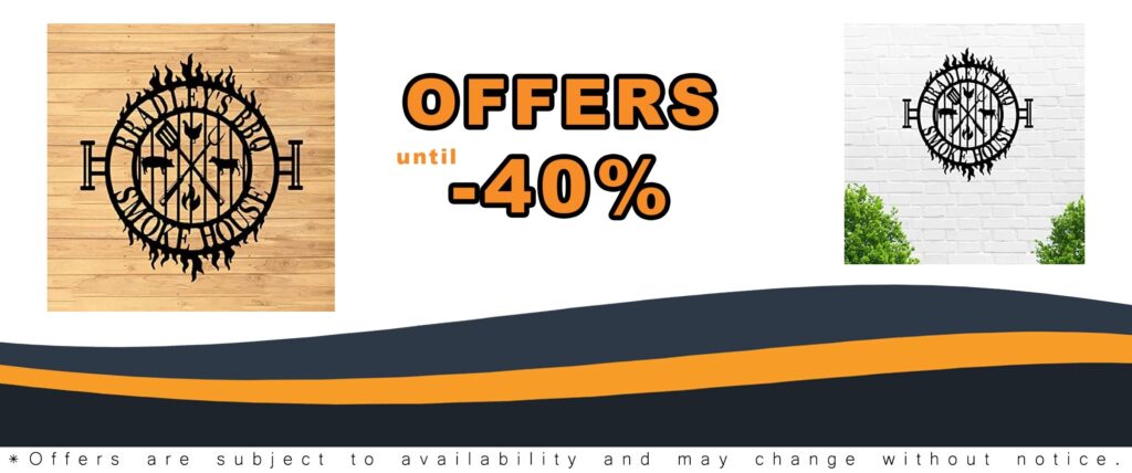 Custom BBQ Metal Wall Sign for Backyards and Grills