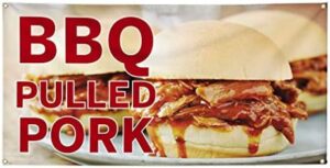 Get attention-grabbing outdoor signs for your restaurant or food business with Vinyl Banner's weatherproof and industrial-grade yard signs, perfect for promoting pulled pork BBQ.