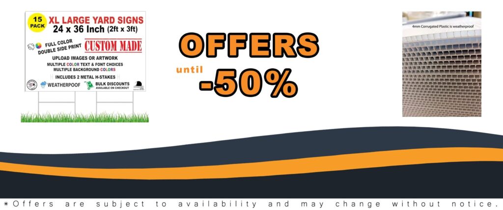 “Customize Your Outdoor Space with These Large Yard Signs – Perfect for Personalized Messages and Branding”