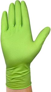 Get heavy-duty protection for your hands with TitanFlex Thor Grip Industrial Nitrile Gloves. Durable, latex-free, and featuring raised diamond texture, these 50-count gloves provide excellent grip and comfort for industrial use.