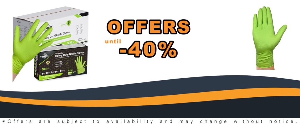 Heavy Duty Nitrile Gloves for Industrial Use - TitanFlex Thor Grip