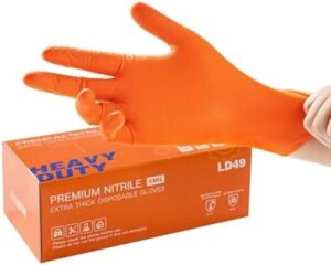 Get protected with LANON's heavy-duty nitrile gloves, perfect for mechanics and food handling. Latex-free, powder-free, and fully-diamond textured for a secure grip. XL size available.