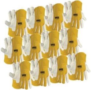 Protect your hands with the Premium Cowhide Leather Mig Welding Glove, featuring para-arimid lining for heat and abrasion resistance. Ideal for welding, manufacturing, and construction tasks.