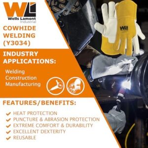 Protect your hands with the Premium Cowhide Leather Mig Welding Glove, featuring para-arimid lining for heat and abrasion resistance. Ideal for welding, manufacturing, and construction tasks.
