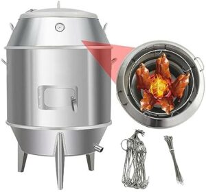 Here is the meta description:

"Roast your favorite meats with precision using this stainless steel commercial duck roaster oven. Perfect for Beijing duck, chicken, pig, turkey, and lamb. Temperature control from 0-500°C for flawless cooking."