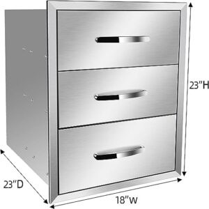 Upgrade your outdoor kitchen with these durable and easy-to-clean drawers. Perfect for storing utensils, sauces, and more. Great value - get ready to grill in style!