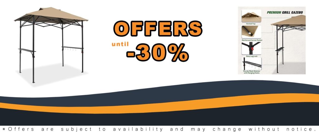 Portable 8x5 Pop Up Grill Gazebo Canopy