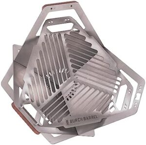 Here's a possible meta description:

"Foldable, portable BBQ grill with wood firepit, made of stainless steel for durability. Compact design makes it easy to assemble and transport. Perfect for outdoor gatherings."
