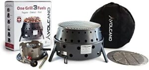 Here is the meta description:

"Portable camping stove/fire pit with charcoal, collapses to 5 inches for easy storage. Perfect for outdoor adventures and camping trips."
