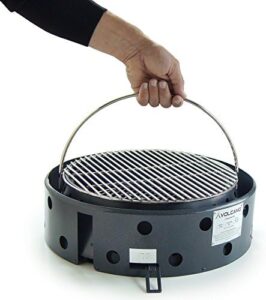 Here is the meta description:

"Portable camping stove/fire pit with charcoal, collapses to 5 inches for easy storage. Perfect for outdoor adventures and camping trips."