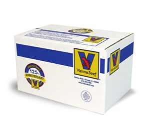 Get ready to elevate your hot dog game with Vienna's 6" Natural Casing Franks, featuring an 8:1 ratio and approximately 80-count pack, perfect for backyard BBQs or quick snacks.