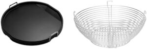 Upgrade your grilling experience with Karbon Steel Griddle for Classic Joe Grills and KJ-MCC23 Charcoal Basket Grill Accessory. Perfect combo for perfect burgers!