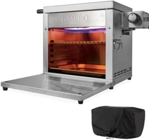 Here is the optimized SEO meta description:

"Master outdoor cooking with the GASPRO Multi-Tasking Propane Infrared Steak Grill & Griddle 2-in-1, featuring extra-large 125 in² cooking area and dustproof foldable design. Perfect for steakhouse-style feasts at home or on-the-go."