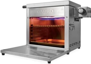 Here is the optimized SEO meta description:

"Master outdoor cooking with the GASPRO Multi-Tasking Propane Infrared Steak Grill & Griddle 2-in-1, featuring extra-large 125 in² cooking area and dustproof foldable design. Perfect for steakhouse-style feasts at home or on-the-go."