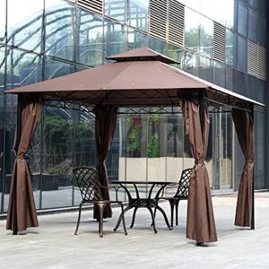 Discover the ultimate 10x13 inch outdoor gazebo canopy tent with frame and fabric for your backyard. Perfect for BBQs, parties, or family gatherings, this waterproof tent features a heavy-duty design with double roof vented top.