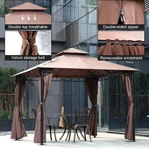 Discover the ultimate 10x13 inch outdoor gazebo canopy tent with frame and fabric for your backyard. Perfect for BBQs, parties, or family gatherings, this waterproof tent features a heavy-duty design with double roof vented top.