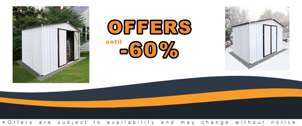 10x8 FT Metal Garden Sheds with Hinged Door and Padlock & Punched Vents Aluminum Outdoor Storage Shed for Bike Barbeque Tool