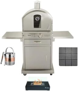 Savor sizzling pizzas and backyard gatherings with the AMS Fireplace Summerset Propane Pizza Oven, featuring large capacity, pizza stone, and smoker box. Plus, a free tabletop fire pit included!