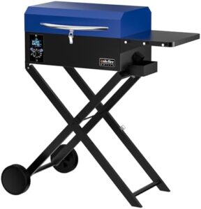 Delight your outdoor cooking experiences with the Onlyfire BBQ Wood Pellet Grill Smoker, featuring a foldable cart, meat probe, and 2 tiers of cooking area. Perfect for RV camping and outdoor kitchens!