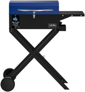 Delight your outdoor cooking experiences with the Onlyfire BBQ Wood Pellet Grill Smoker, featuring a foldable cart, meat probe, and 2 tiers of cooking area. Perfect for RV camping and outdoor kitchens!