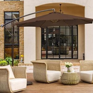 Here is the optimized SEO meta description:

"Elevate your outdoor space with this 10ft wikiwiki patio umbrella featuring infinite tilt and recycled fabric canopy. Perfect for yard, garden, or deck, this offset umbrella offers shade and style."
