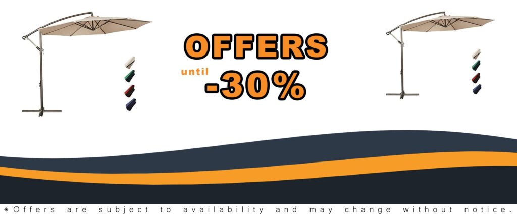 RUBEDER Offset Umbrella 10Ft Cantilever Patio Hanging Umbrella