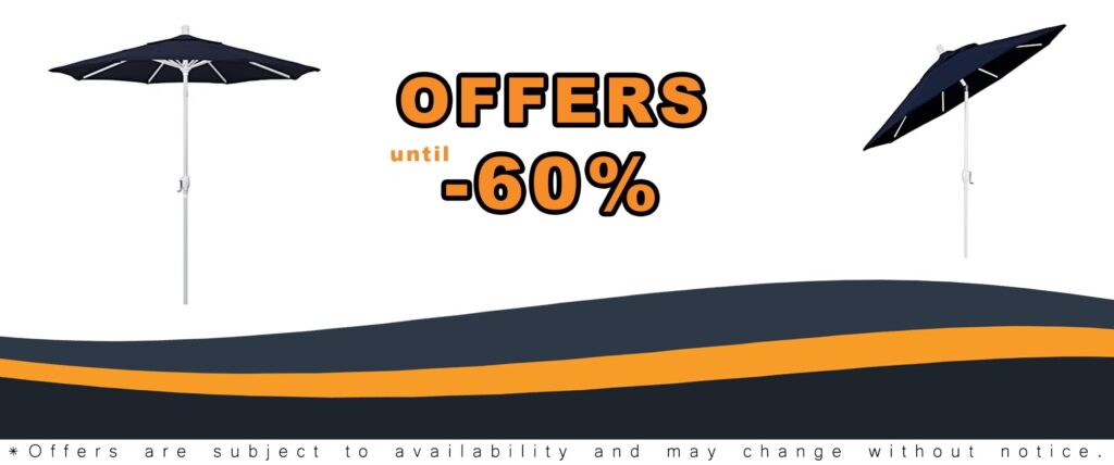 California Umbrella 7.5ft Round Aluminum Outdoor Umbrella with Crank Lift and Tilt