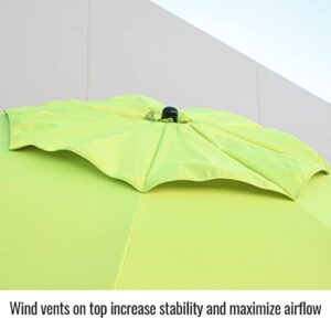 Here is the meta description:

"Stay dry and protected with the Black Stallion UB250 Core Flame-Resistant Industrial Umbrella featuring a yellow canopy and sturdy tripod stand set. Perfect for outdoor work, dimensions 25.5x22.9x4.3 inches."